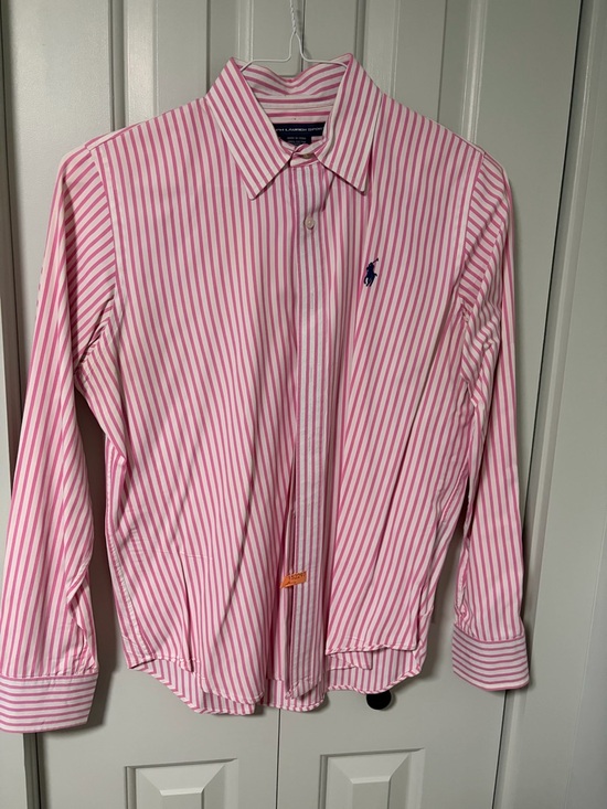 Ralph Lauren Tops - Ralph Lauren Pink & White Striped Dress Shirt - women